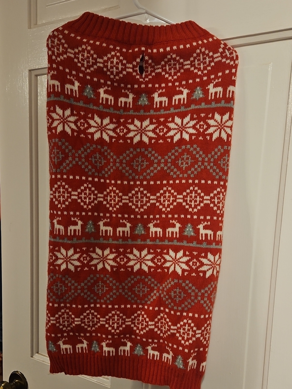 XXLARGE Dog Sweater - Red Fair Isle Knit Skirt - Classic Holiday Pattern